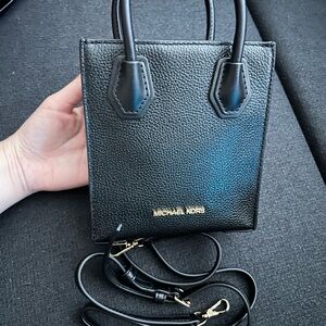 Michael Kors Black Leather Tote Bag